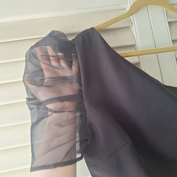 TCEC One Shoulder Asymmetrical Little Black Dress - Picture 3 of 8